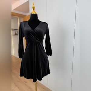 Elegant Black Wrap Dress